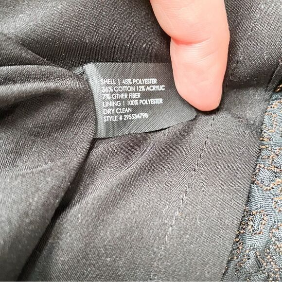 Fall Sale: Club Monaco | Pleated Brown Skirt with Gold Thread - Picture 6 of 6